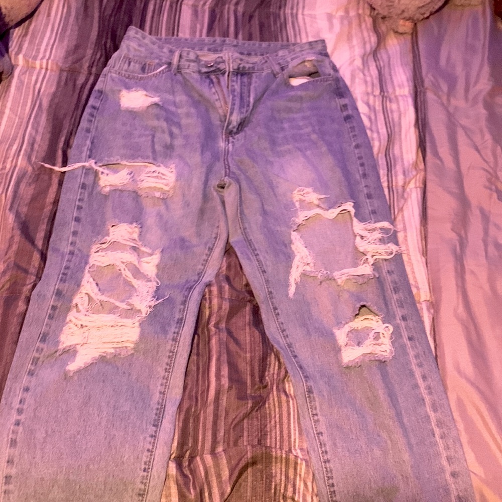 SHEIN, XL, mom ripped jeans